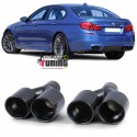 4 SORTIES ECHAPPEMENT DUPLEX SPORT NOIR BMW SERIE 5 F10 F11 F12 F13 (05427)