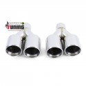 4 SORTIES ECHAPPEMENT DUPLEX SPORT CHROME BMW SERIE 5 F10 F11 F12 F13 (05428)