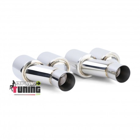 4 SORTIES ECHAPPEMENT DUPLEX SPORT CHROME BMW SERIE 5 F10 F11 F12 F13 (05428)