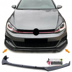 LAME DE SPOILER NOIR BRILLANT POUR PARE-CHOCS AVANT DE VOLKSWAGEN GOLF 7 GTI (05434)