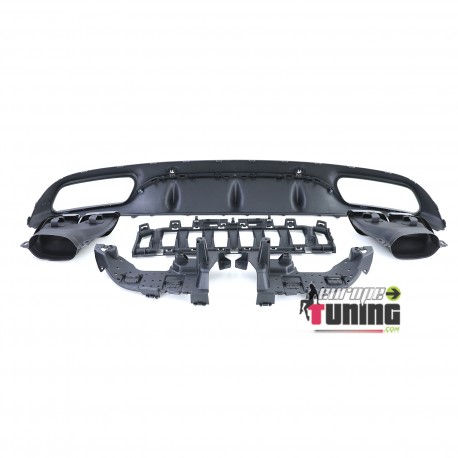 DIFFUSEUR FULL BLACK PACK C63 AVEC DOUBLES SORTIES MERCEDES CLASSE C C205 COUPE & A205 CAB (05436)