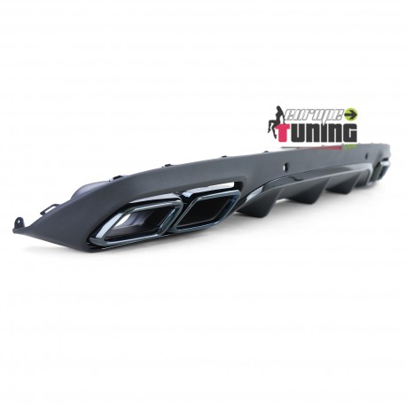 DIFFUSEUR FULL BLACK PACK C63 AVEC DOUBLES SORTIES MERCEDES CLASSE C C205 COUPE & A205 CAB (05436)