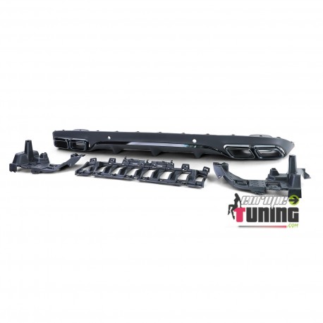 DIFFUSEUR FULL BLACK PACK C63 AVEC DOUBLES SORTIES MERCEDES CLASSE C C205 COUPE & A205 CAB (05436)