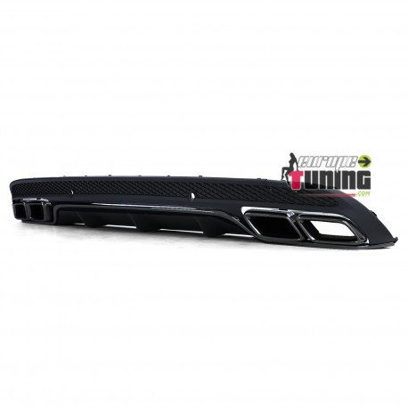 DIFFUSEUR FULL BLACK PACK C63 AVEC DOUBLES SORTIES MERCEDES CLASSE C W205 & S205 PH1 (05437)