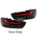 FEUX NOIRS A LED DYNAMIQUES AUDI A6 C7 BERLINE LOOK PHASE 2 POUR PHASE 1 2011-2014 (05446)