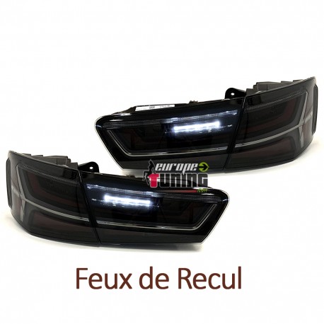 FEUX NOIRS A LED DYNAMIQUES AUDI A6 C7 BERLINE LOOK PHASE 2 POUR PHASE 1 2011-2014 (05446)
