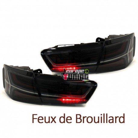 FEUX NOIRS A LED DYNAMIQUES AUDI A6 C7 BERLINE LOOK PHASE 2 POUR PHASE 1 2011-2014 (05446)