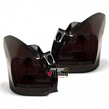 FEUX ROUGES NOIRS AVEC CLIGNOTANTS LED SEQUENCIELS POUR SUZUKI SWIFT III 2017-  (05452)