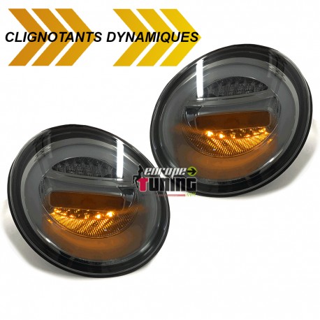 FEUX CELIS NOIRS AVEC CLIGNOTANTS LED SEQUENCIELS VW NEW BEETLE PH1 1998-2005  (05453)