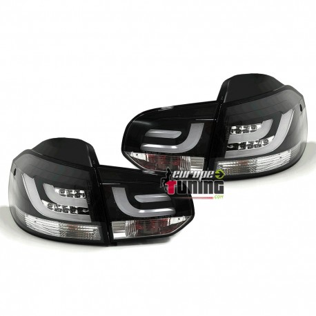 FEUX NOIRS PACK SPORT A LED AVEC TUBES CELIS POUR VW VOLKSWAGEN GOLF 6 (05454)
