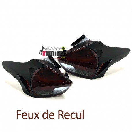 FEUX NOIRS LED AVEC CLIGNOTANTS SEQUENTIELS FORD FOCUS 3 2014-2018 PH2 (05455)