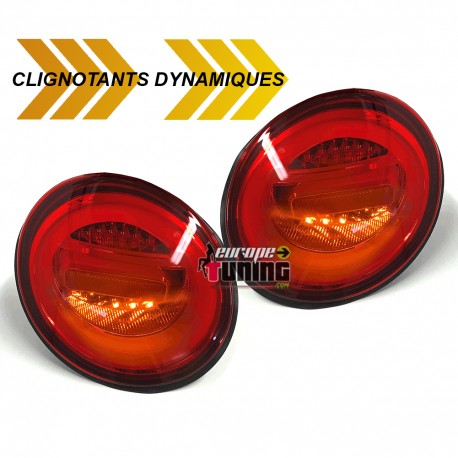FEUX SPORT ROUGES TUBES LED CELIS VOLKSWAGEN VW NEW BEETLE PH1 1998-2005 (05420)