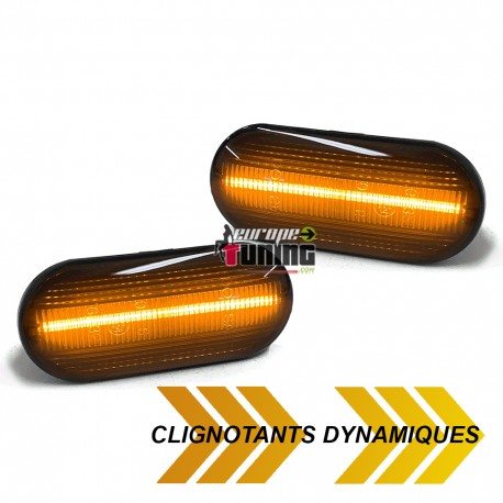 REPETITEURS NOIRS CLIGNOTANTS LEDS SEQUENTIELS VOLKSWAGEN VW SEAT & FORD (05464)
