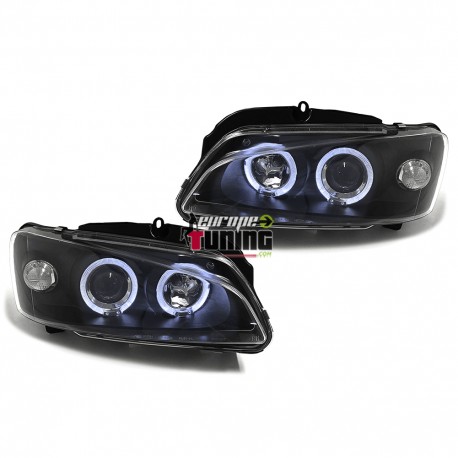 PHARES ANGEL EYES NOIRS PEUGEOT 106 PH2 (14610)
