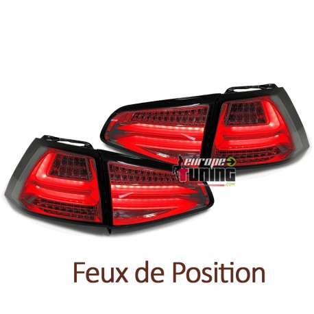 FEUX FUMES PACK SPORT DOUBLES BANDES VW VOLKSWAGEN GOLF 7 2012-2017 (05466)