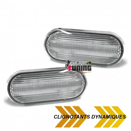 REPETITEURS CHROME CLIGNOTANTS LEDS SEQUENTIELS VOLKSWAGEN VW SEAT & FORD (05468)