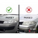 PHARES NOIRS FEUX DOUBLE ANNEAUX LED ANGEL EYES RENAULT MEGANE II PH I 2002-2006 (05474)