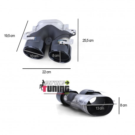 DIFFUSEUR SPORT NOIR PACK SPORT AVEC DOUBLES SORTIES MERCEDES CLASSE E W213 (05010)