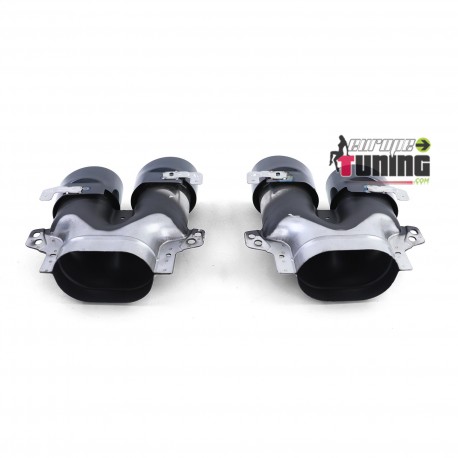 DOUBLES SORTIES RONDES ECHAPPEMENT NOIRES SPORT LOOK PACK AMG E53 MERCEDES CLASSE E W213 (05476)