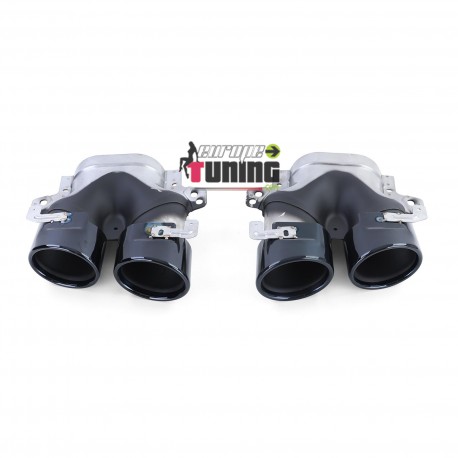 DOUBLES SORTIES RONDES ECHAPPEMENT NOIRES SPORT LOOK PACK AMG E53 MERCEDES CLASSE E W213 (05476)