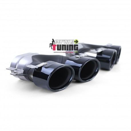DOUBLES SORTIES RONDES ECHAPPEMENT NOIRES SPORT LOOK PACK AMG E53 MERCEDES CLASSE E W213 (05476)