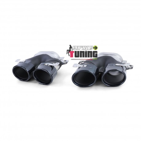 DOUBLES SORTIES RONDES ECHAPPEMENT NOIRES SPORT LOOK PACK AMG E53 MERCEDES CLASSE E W213 (05476)
