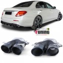 DOUBLES SORTIES RONDES ECHAPPEMENT NOIRES SPORT LOOK PACK AMG E53 MERCEDES CLASSE E W213 (05476)