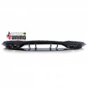 DIFFUSEUR FULL BLACK SPORT AVEC DOUBLES SORTIES RONDES MERCEDES CLASSE A W177 PACK AMG (05478)