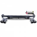 DIFFUSEUR FULL BLACK LIGNE AMG E63 DOUBLES SORTIES MERCEDES CLASSE E C283 A238 PACK SPORT (05487)
