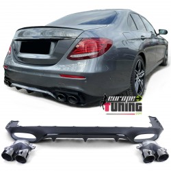 DIFFUSEUR FULL BLACK LIGNE AMG E63 DOUBLES SORTIES MERCEDES CLASSE E C283 A238 PACK SPORT (05487)