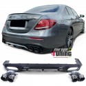 DIFFUSEUR FULL BLACK LIGNE AMG E63 DOUBLES SORTIES MERCEDES CLASSE E C283 A238 PACK SPORT (05487)