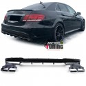 DIFFUSEUR NOIR AVEC SORTIES CHROME LIGNE AMG E63 S MERCEDES CLASSE E W212 PH2 PACK SPORT (05494)