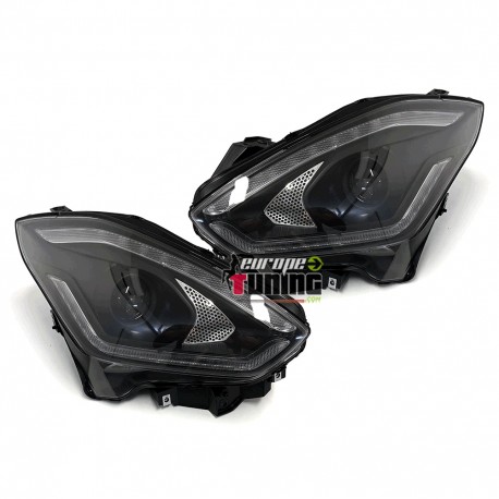 PHARES NOIRS CLIGNOTANTS DYNAMIQUES AVEC FEUX DE JOUR POUR SUZUKI SWIFT III 2017- (05505)