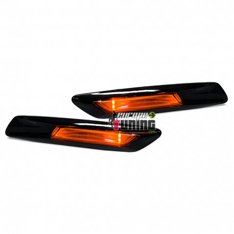 2 CLIGNOTANTS REPETITEURS LEDS NOIRS BMW SERIE 5 F10 / F11 (05508)