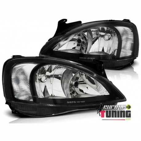 PHARES NOIRS OPEL CORSA C (10479)