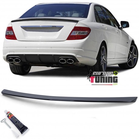 BECQUET SPOILER COFFRE SPORT NOIR BRILLANT MERCEDES CLASSE C W204 (05524)