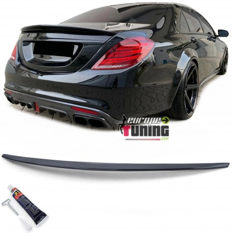 BECQUET SPOILER COFFRE SPORT NOIR BRILLANT MERCEDES CLASSE S W222 STYLE AMG (05528)