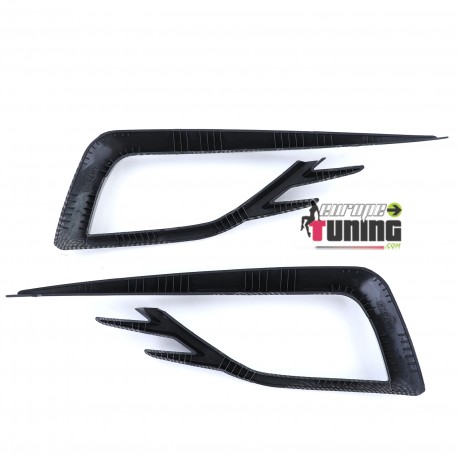 CADRES GRILLES ENJOLIVEURS ANTI BROUILLARD STYLE GTI CARBONE VW GOLF 7 PH2 (05537)