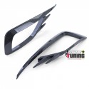 CADRES GRILLES ENJOLIVEURS ANTI BROUILLARD STYLE GTI CARBONE VW GOLF 7 PH2 (05537)