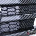 CADRES GRILLES ENJOLIVEURS ANTI BROUILLARD STYLE GTI CARBONE VW GOLF 7 PH1 (05538)