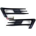 CADRES GRILLES ENJOLIVEURS ANTI BROUILLARD STYLE GTI CARBONE VW GOLF 7 PH1 (05538)