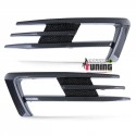 CADRES GRILLES ENJOLIVEURS ANTI BROUILLARD STYLE GTI CARBONE VW GOLF 7 PH1 (05538)