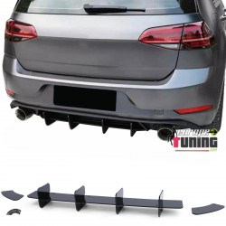 DIFFUSEUR ARRIERE SPORT NOIR BRILLANT POUR PARE CHOCS GTI  & GTD VW GOLF 7 (05539)