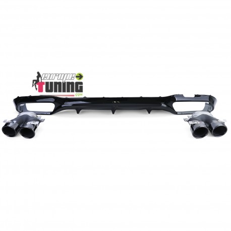 DIFFUSEUR SPORT NOIR PACK SPORT AVEC DOUBLES SORTIES MERCEDES CLASSE E W213 (05010)