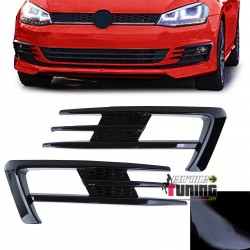 CADRES GRILLES ENJOLIVEURS ANTI BROUILLARD NOIR VW GOLF 7 SPORT PH1 (05554)