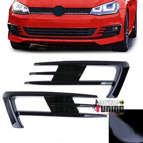 CADRES GRILLES ENJOLIVEURS ANTI BROUILLARD NOIR VW GOLF 7 SPORT PH1 (05554)