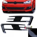 CADRES GRILLES ENJOLIVEURS ANTI BROUILLARD NOIR VW GOLF 7 SPORT PH1 (05554)