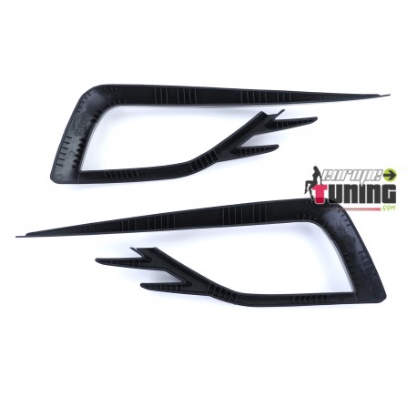 CADRES GRILLES ENJOLIVEURS ANTI BROUILLARD SPORT NOIR BRILLANT VW GOLF 7 PH2 (05555)