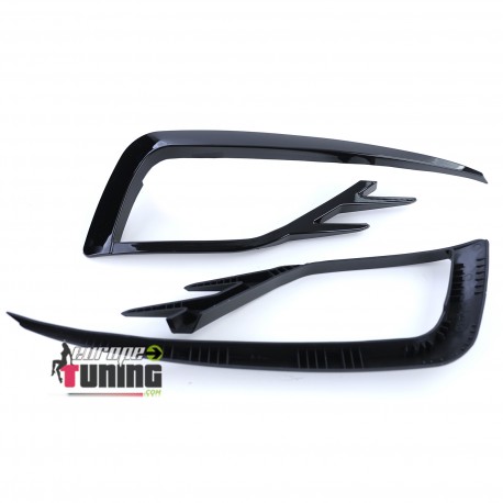 CADRES GRILLES ENJOLIVEURS ANTI BROUILLARD SPORT NOIR BRILLANT VW GOLF 7 PH2 (05555)