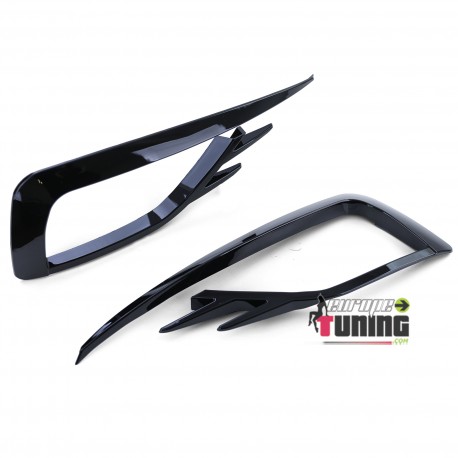 CADRES GRILLES ENJOLIVEURS ANTI BROUILLARD SPORT NOIR BRILLANT VW GOLF 7 PH2 (05555)